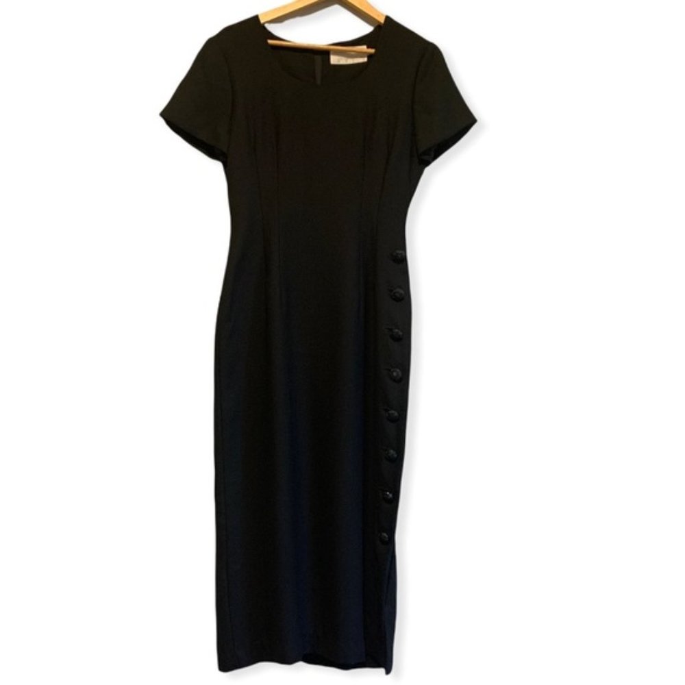 Vintage black made for memories by Misty lane silhouette dress formal size 6